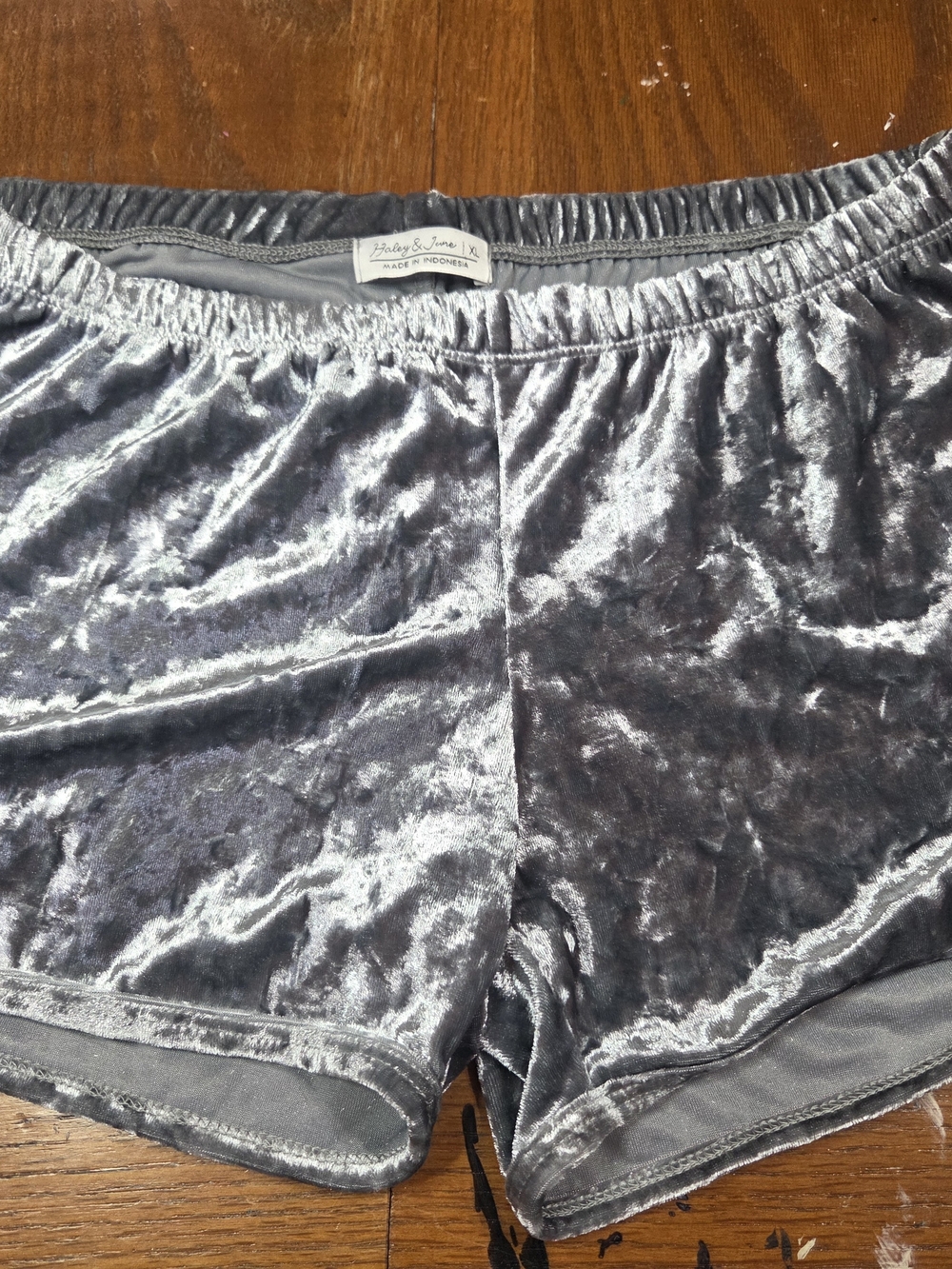 Velvet Athletic Shorts for Men — Silver